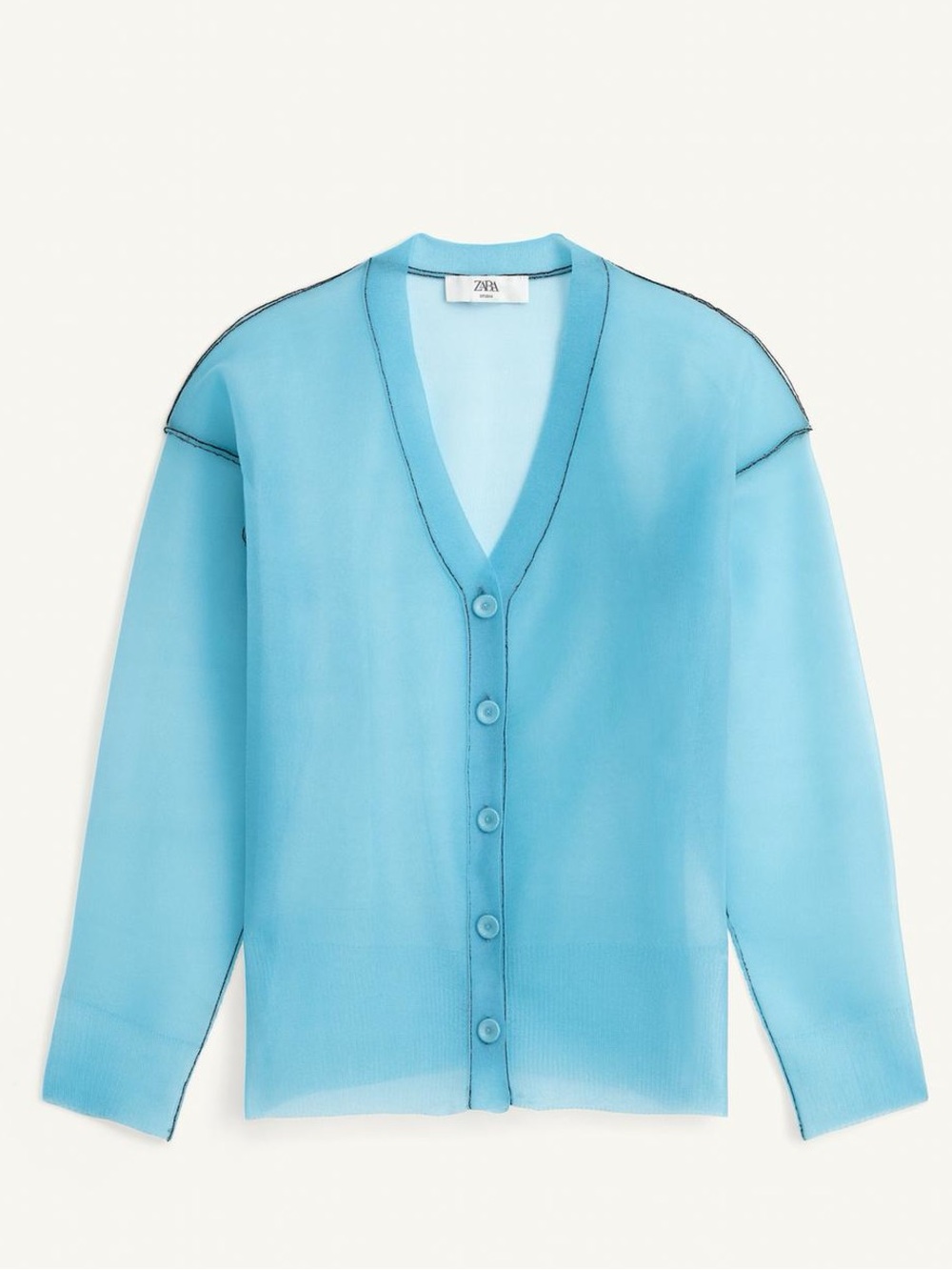 LIMITED EDITION SHEER KNIT AQUAMARINE CARDIGAN